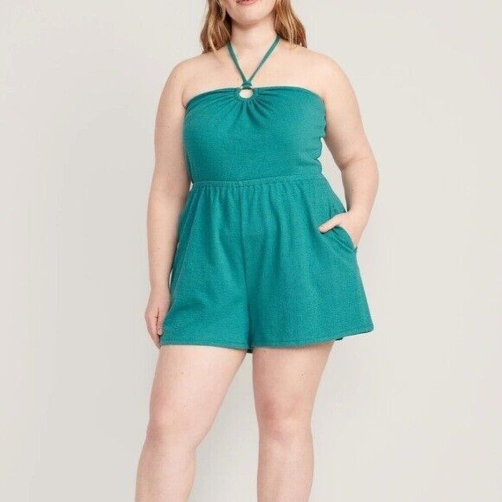 Old Navy halter romper - teal